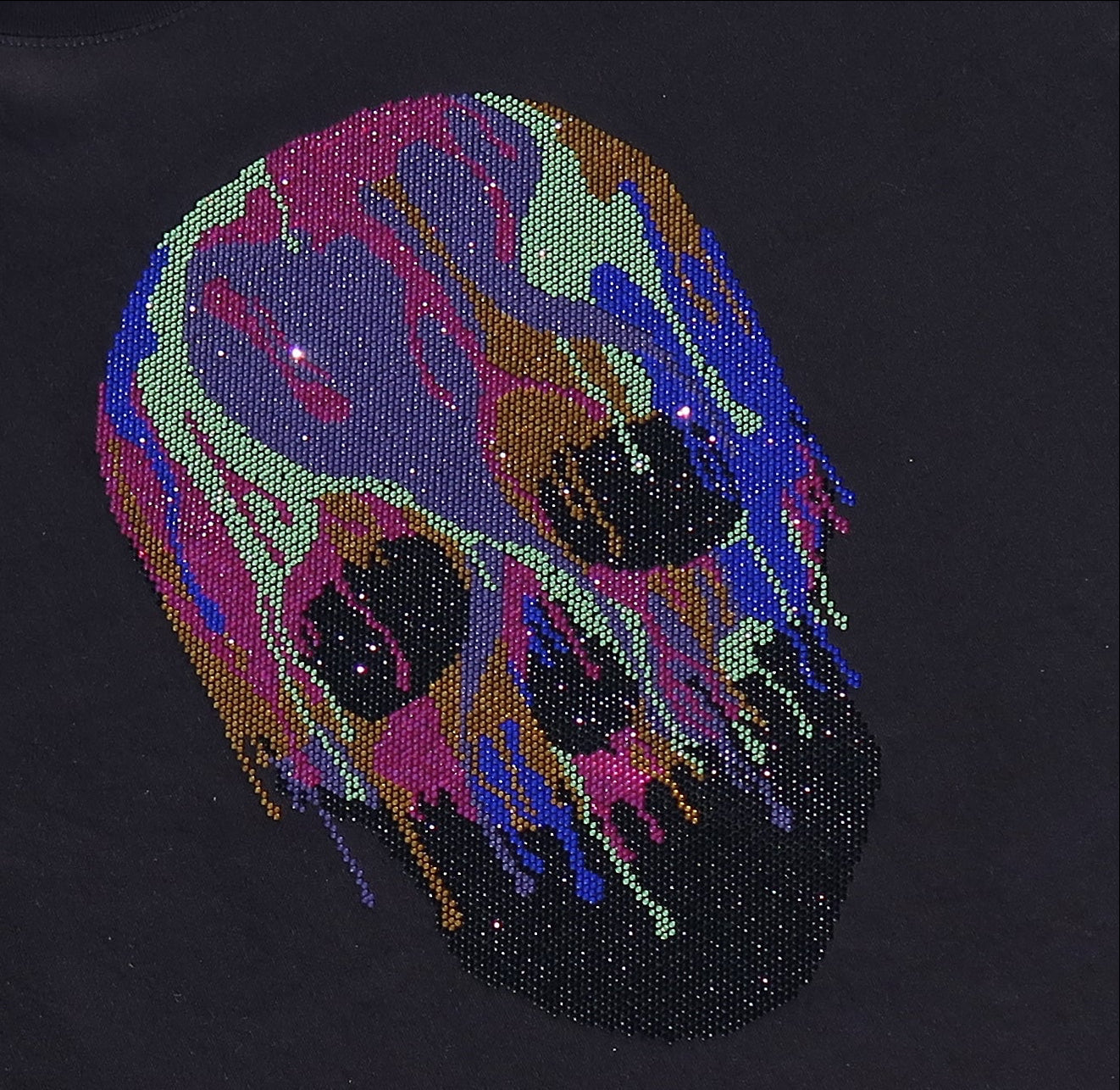 Neon Skull Rhinestone Tee