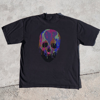 Neon Skull Rhinestone Tee