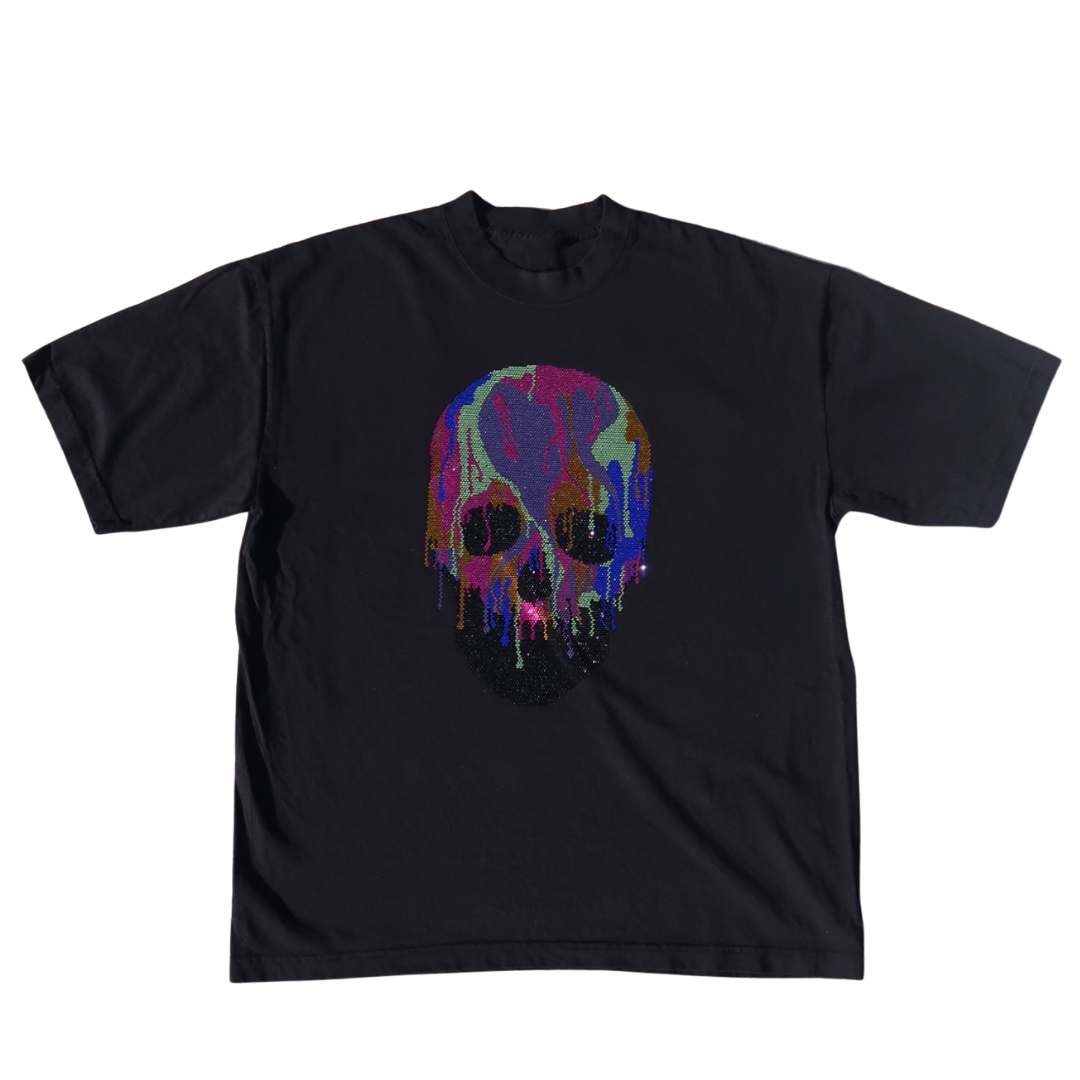 Neon Skull Rhinestone Tee