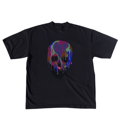 Neon Skull Rhinestone Tee