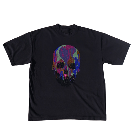 Neon Skull Rhinestone Tee